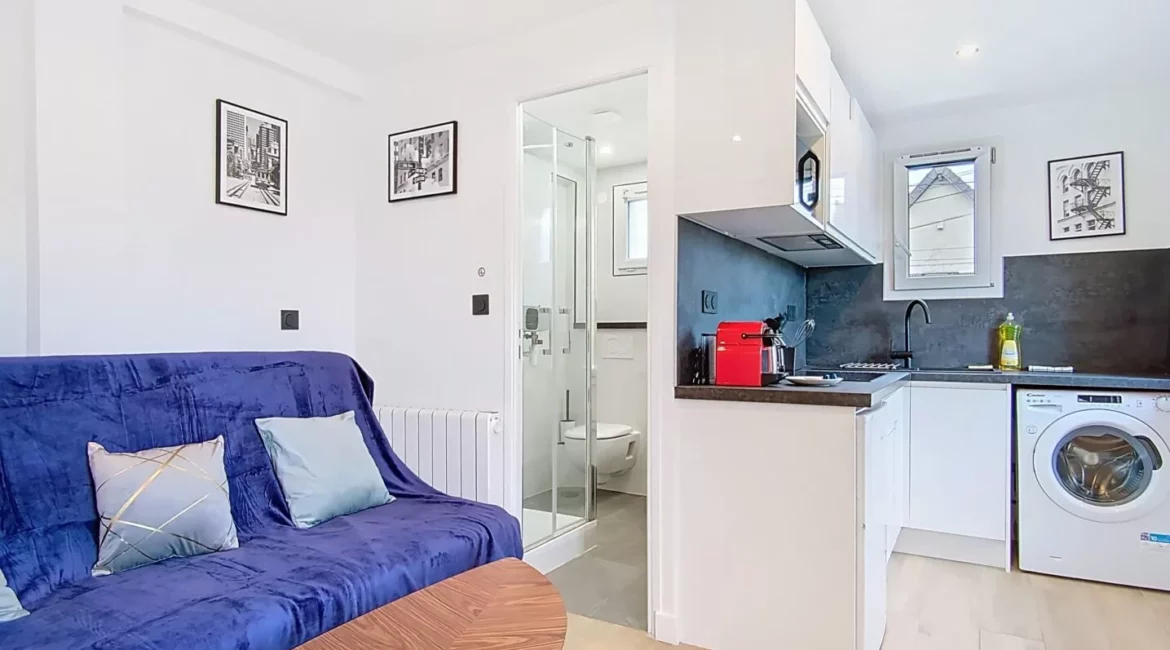 canapé salon location studio voyage argenteuil Appartement moderne avec cuisine équipée